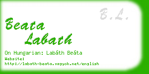 beata labath business card